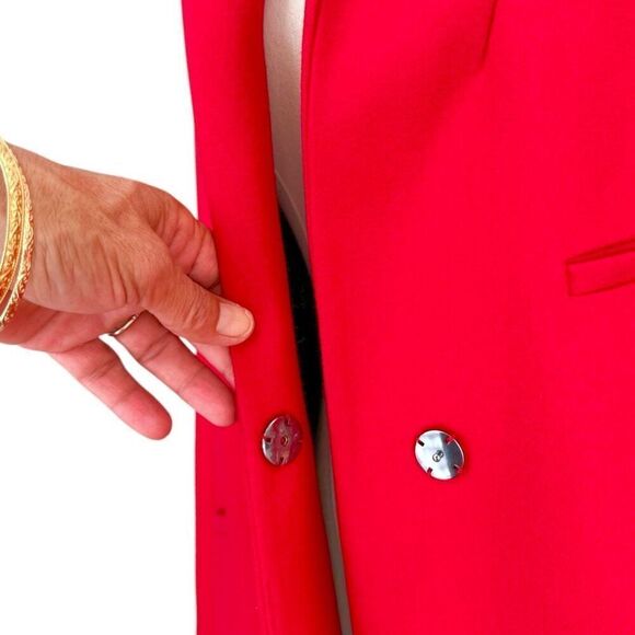 ZARA BASIC NWOT wool mix coat in Red Size M - Picture 6 of 9